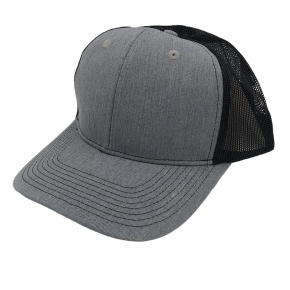 Port Authority Accessories Gray Black Mesh Baseball Cap Port